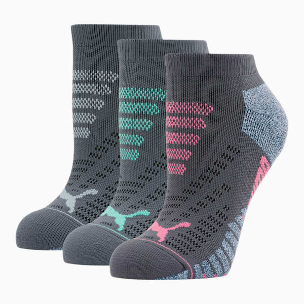 Women's 1/2 Terry Low Cut Socks [3 Pack], GREY / MULTI, extralarge